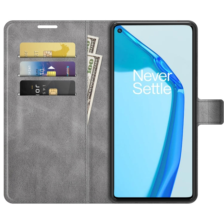 For OnePlus 9R Retro Calf Pattern Buckle Horizontal Flip Leather Case with Holder & Card Slots & Wallet