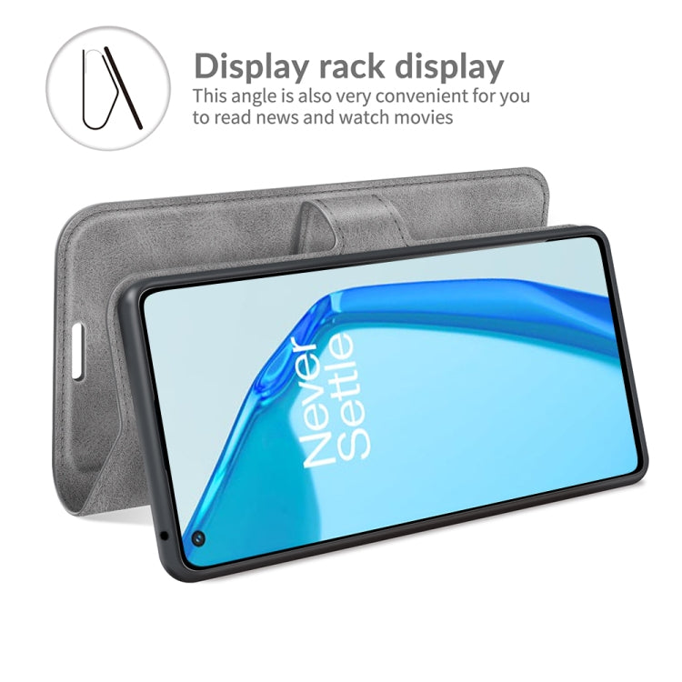 For OnePlus 9R Retro Calf Pattern Buckle Horizontal Flip Leather Case with Holder & Card Slots & Wallet