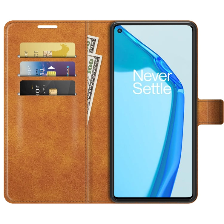 For OnePlus 9R Retro Calf Pattern Buckle Horizontal Flip Leather Case with Holder & Card Slots & Wallet