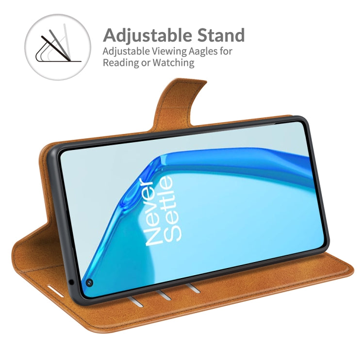 For OnePlus 9R Retro Calf Pattern Buckle Horizontal Flip Leather Case with Holder & Card Slots & Wallet