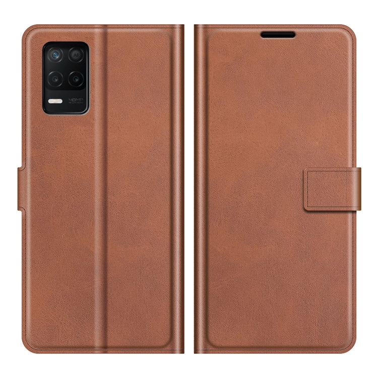 For OPPO Realme V13 5G/Realme 8 5G Retro Calf Pattern Buckle Horizontal Flip Leather Case with Holder & Card Slots & Wallet
