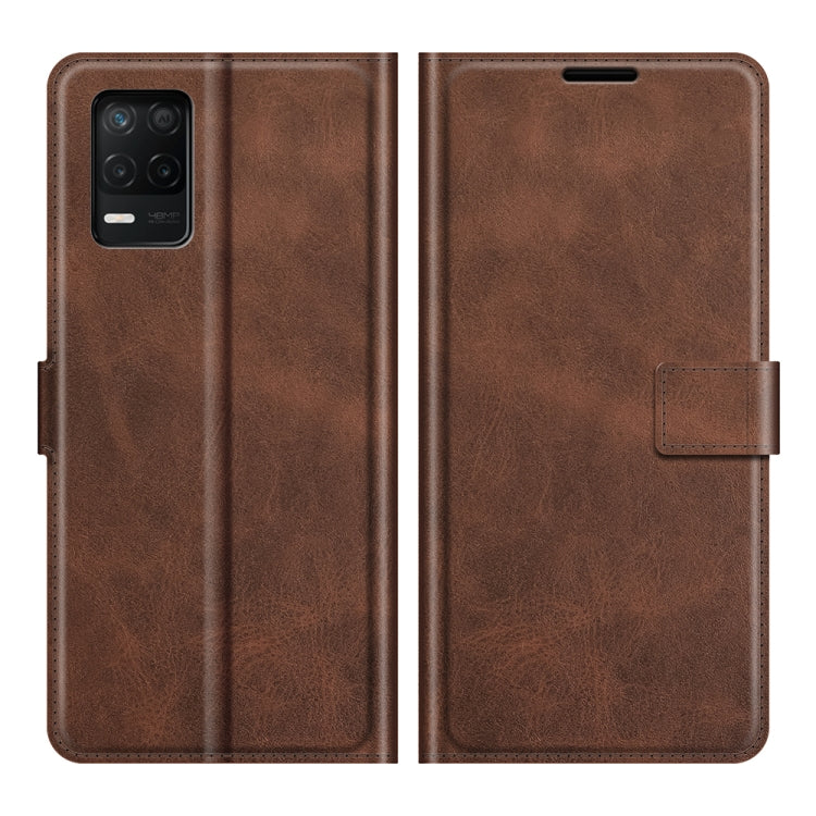 For OPPO Realme V13 5G/Realme 8 5G Retro Calf Pattern Buckle Horizontal Flip Leather Case with Holder & Card Slots & Wallet
