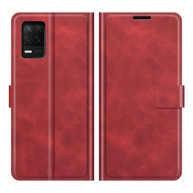 For OPPO Realme V13 5G/Realme 8 5G Retro Calf Pattern Buckle Horizontal Flip Leather Case with Holder & Card Slots & Wallet