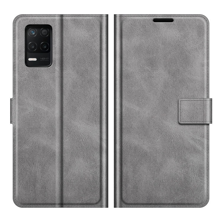 For OPPO Realme V13 5G/Realme 8 5G Retro Calf Pattern Buckle Horizontal Flip Leather Case with Holder & Card Slots & Wallet