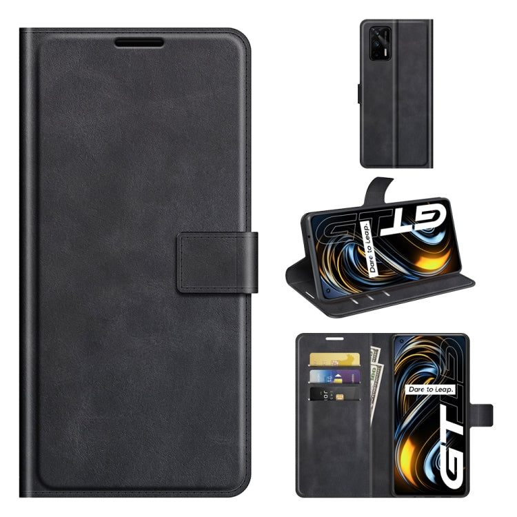 For OPPO Realme GT 5G/Realme Q3 Pro 5G Retro Calf Pattern Buckle Horizontal Flip Leather Case with Holder & Card Slots & Wallet