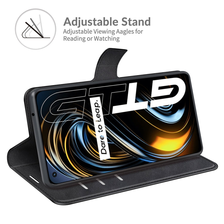 For OPPO Realme GT 5G/Realme Q3 Pro 5G Retro Calf Pattern Buckle Horizontal Flip Leather Case with Holder & Card Slots & Wallet