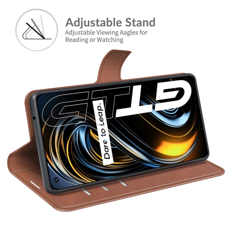 For OPPO Realme GT 5G/Realme Q3 Pro 5G Retro Calf Pattern Buckle Horizontal Flip Leather Case with Holder & Card Slots & Wallet