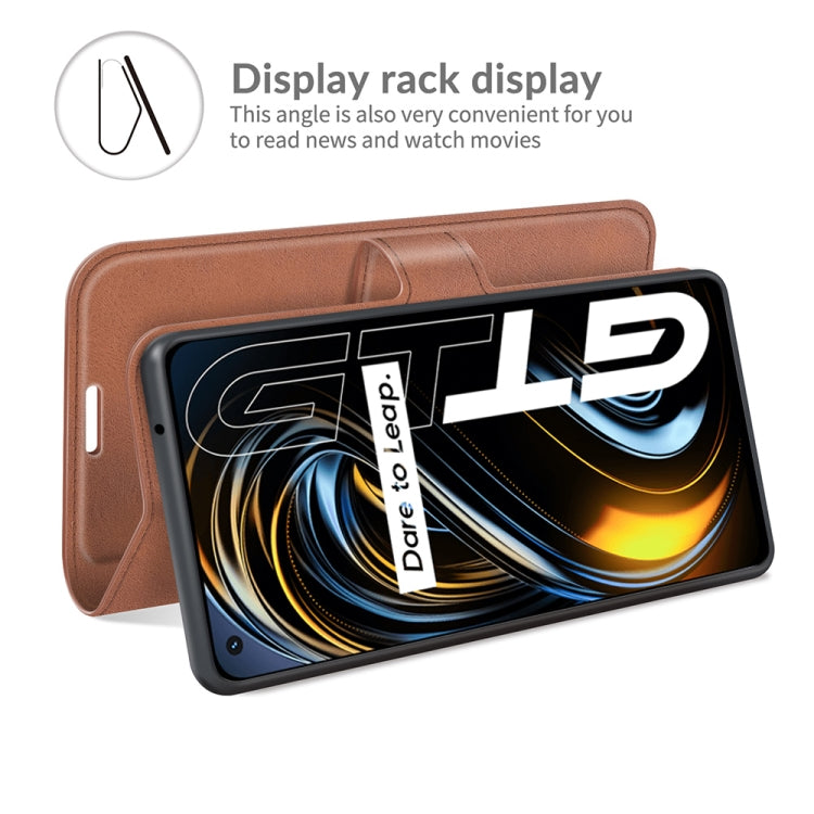 For OPPO Realme GT 5G/Realme Q3 Pro 5G Retro Calf Pattern Buckle Horizontal Flip Leather Case with Holder & Card Slots & Wallet