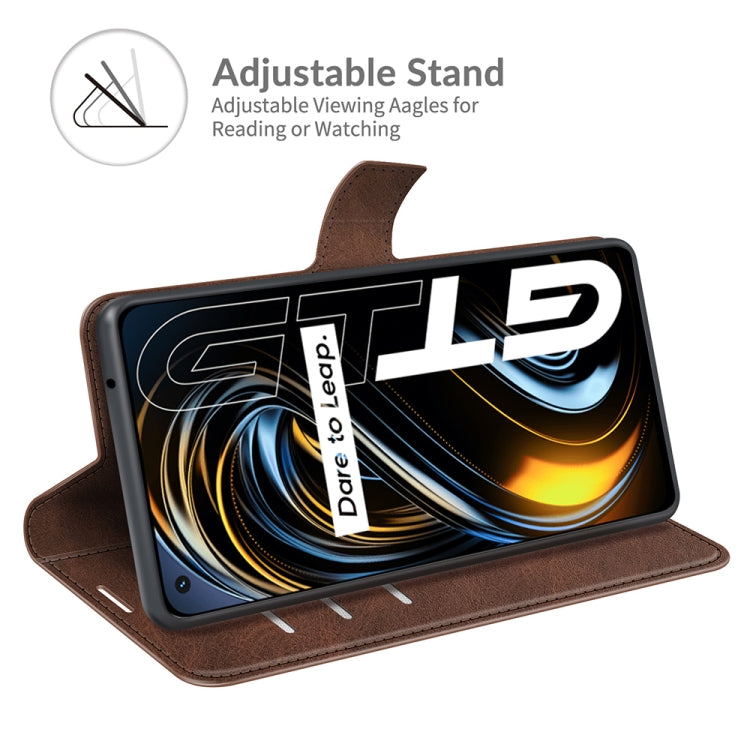 For OPPO Realme GT 5G/Realme Q3 Pro 5G Retro Calf Pattern Buckle Horizontal Flip Leather Case with Holder & Card Slots & Wallet