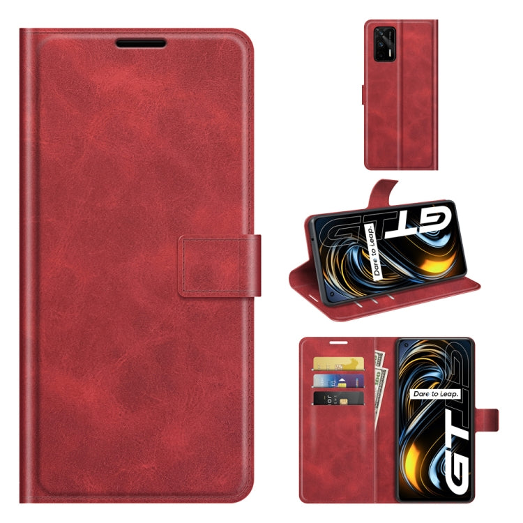 For OPPO Realme GT 5G/Realme Q3 Pro 5G Retro Calf Pattern Buckle Horizontal Flip Leather Case with Holder & Card Slots & Wallet