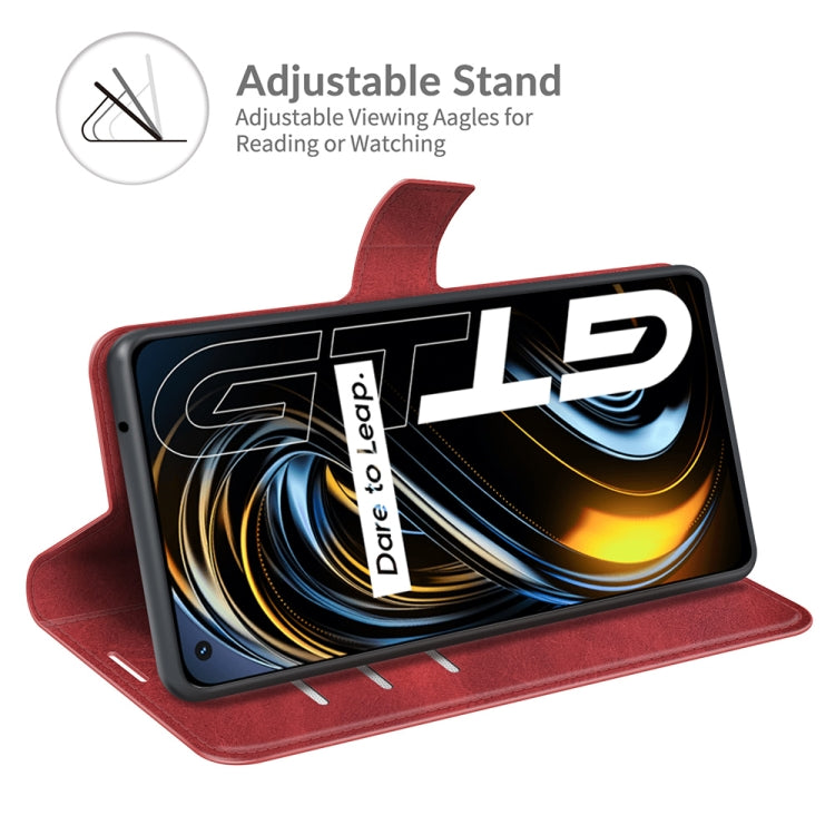 For OPPO Realme GT 5G/Realme Q3 Pro 5G Retro Calf Pattern Buckle Horizontal Flip Leather Case with Holder & Card Slots & Wallet