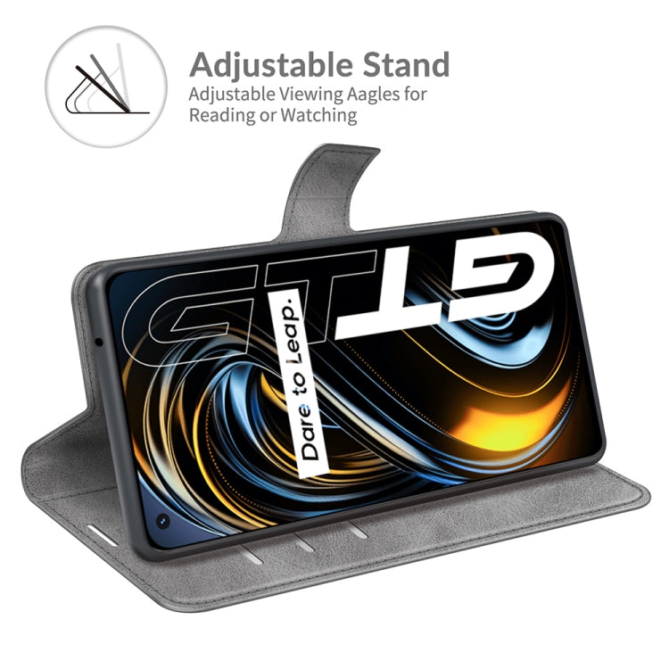 For OPPO Realme GT 5G/Realme Q3 Pro 5G Retro Calf Pattern Buckle Horizontal Flip Leather Case with Holder & Card Slots & Wallet