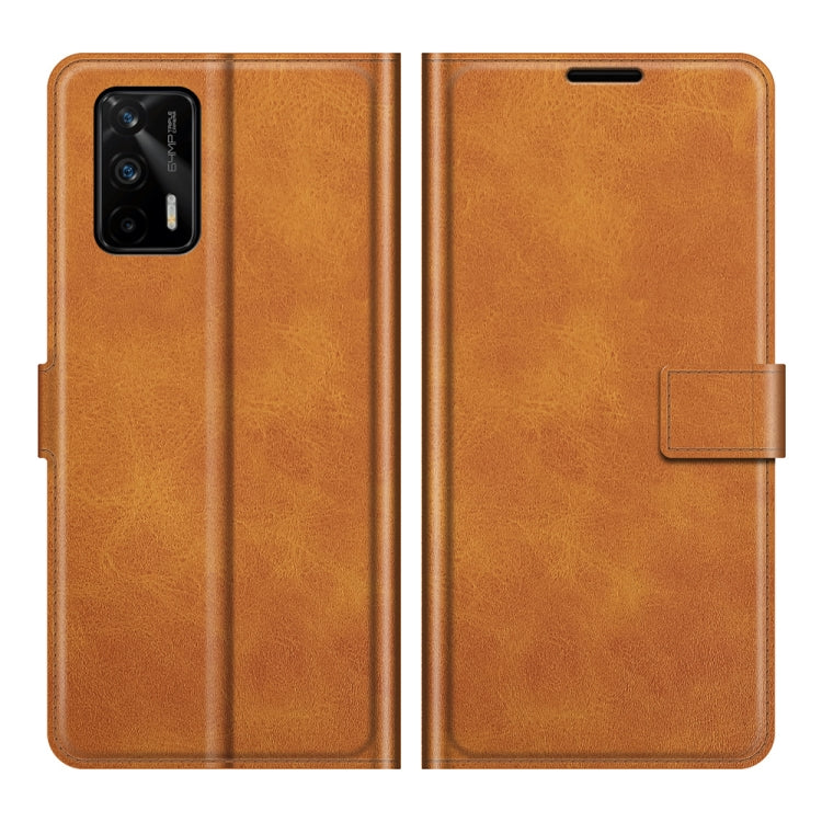 For OPPO Realme GT 5G/Realme Q3 Pro 5G Retro Calf Pattern Buckle Horizontal Flip Leather Case with Holder & Card Slots & Wallet