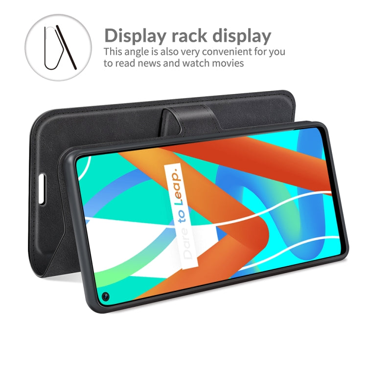 For OPPO Realme Q3i 5G/Realme Q3 5G Retro Calf Pattern Buckle Horizontal Flip Leather Case with Holder & Card Slots & Wallet