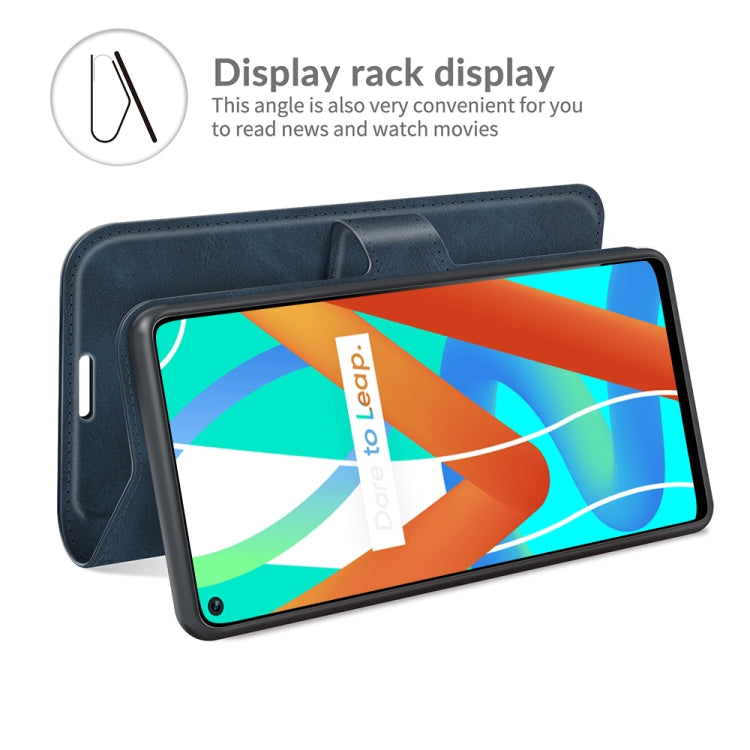 For OPPO Realme Q3i 5G/Realme Q3 5G Retro Calf Pattern Buckle Horizontal Flip Leather Case with Holder & Card Slots & Wallet
