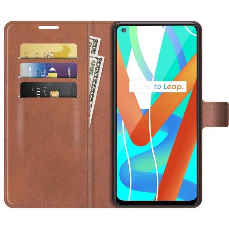 For OPPO Realme Q3i 5G/Realme Q3 5G Retro Calf Pattern Buckle Horizontal Flip Leather Case with Holder & Card Slots & Wallet