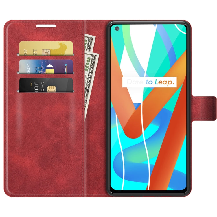 For OPPO Realme Q3i 5G/Realme Q3 5G Retro Calf Pattern Buckle Horizontal Flip Leather Case with Holder & Card Slots & Wallet