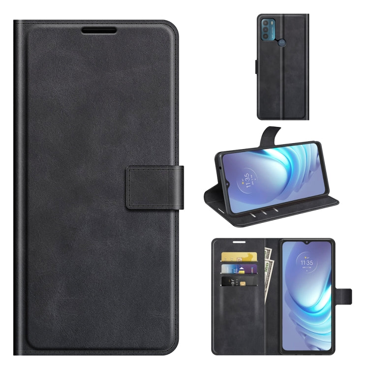 For Motorola Moto G50 Retro Calf Pattern Buckle Horizontal Flip Leather Case with Holder & Card Slots & Wallet