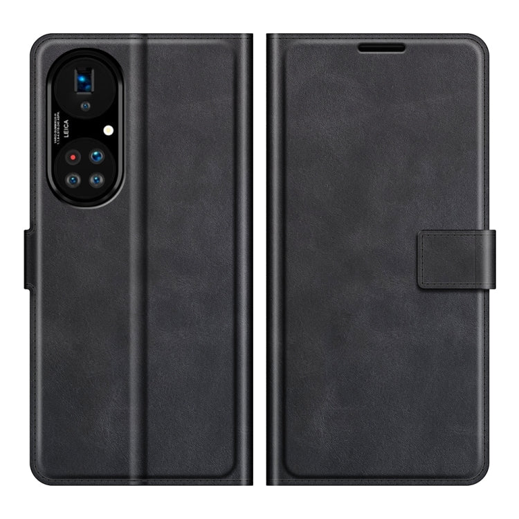 For Huawei P50 Pro Retro Calf Pattern Buckle Horizontal Flip Leather Case with Holder & Card Slots & Wallet