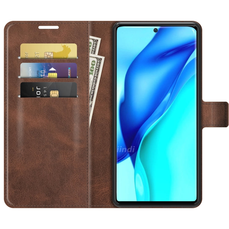 For Huawei P50 Pro Retro Calf Pattern Buckle Horizontal Flip Leather Case with Holder & Card Slots & Wallet