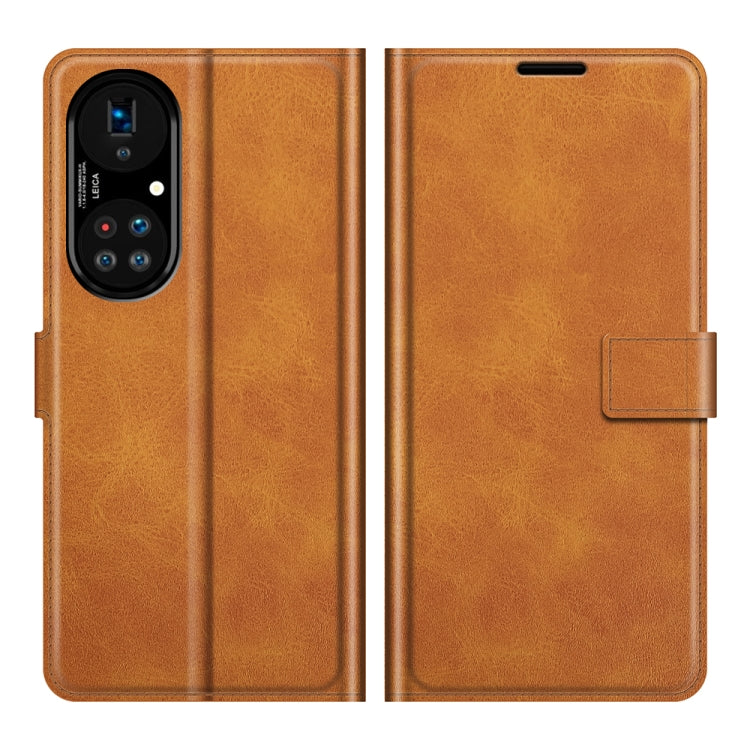 For Huawei P50 Pro Retro Calf Pattern Buckle Horizontal Flip Leather Case with Holder & Card Slots & Wallet