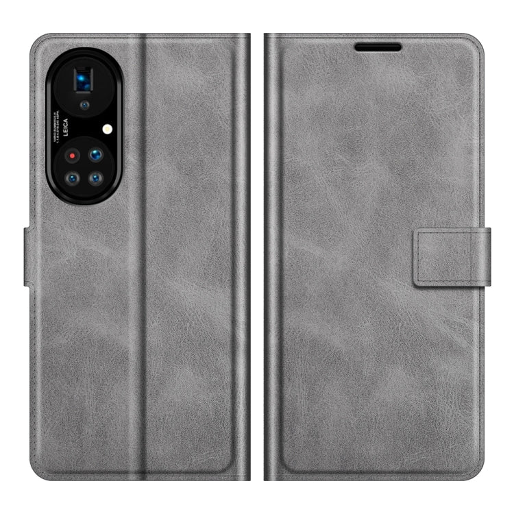 For Huawei P50 Pro Retro Calf Pattern Buckle Horizontal Flip Leather Case with Holder & Card Slots & Wallet