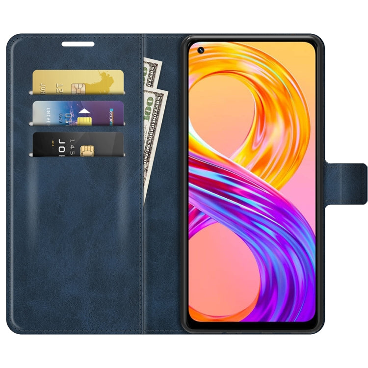 For OPPO Realme 8 / Realme 8 Pro Retro Calf Pattern Buckle Horizontal Flip Leather Case with Holder & Card Slots & Wallet