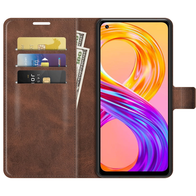 For OPPO Realme 8 / Realme 8 Pro Retro Calf Pattern Buckle Horizontal Flip Leather Case with Holder & Card Slots & Wallet