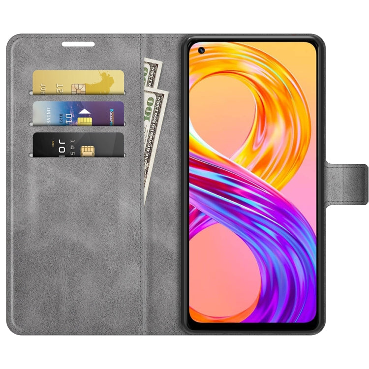 For OPPO Realme 8 / Realme 8 Pro Retro Calf Pattern Buckle Horizontal Flip Leather Case with Holder & Card Slots & Wallet