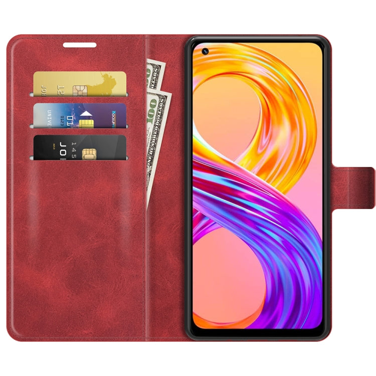 For OPPO Realme 8 / Realme 8 Pro Retro Calf Pattern Buckle Horizontal Flip Leather Case with Holder & Card Slots & Wallet