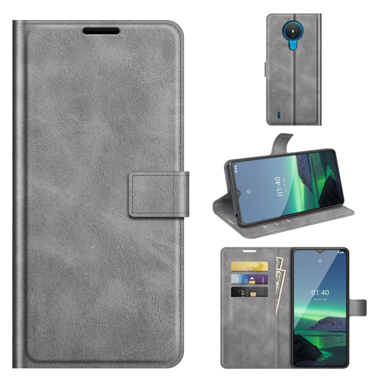 For Nokia 1.4 Retro Calf Pattern Buckle Horizontal Flip Leather Case with Holder & Card Slots & Wallet