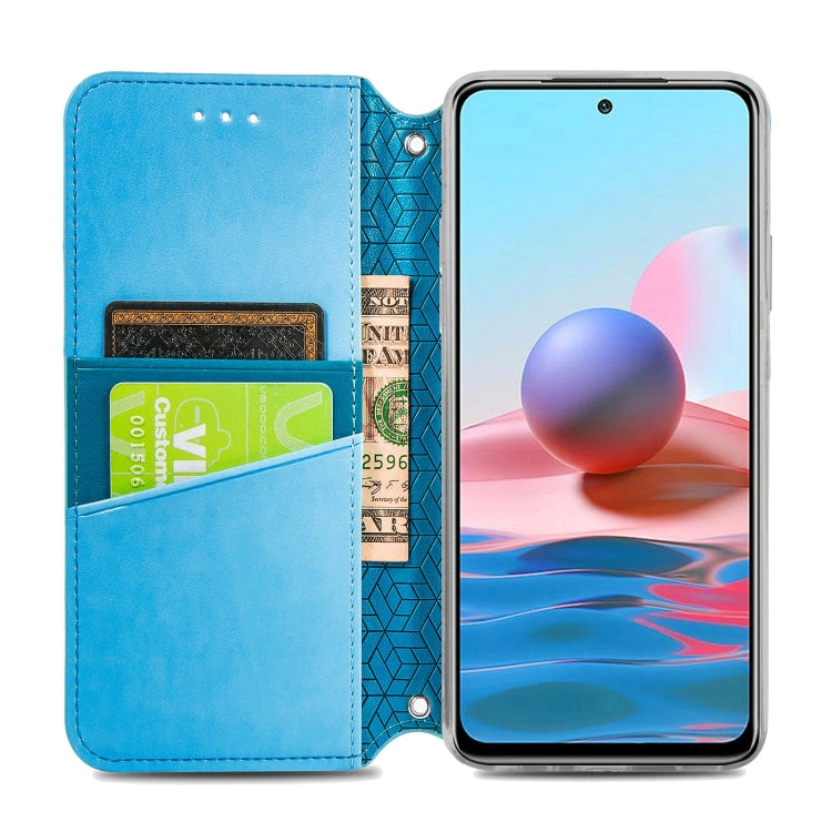 For Xiaomi Redmi Note 10 4G Blooming Mandala Embossed Pattern Magnetic Horizontal Flip Leather Case with Holder & Card Slots & Wallet