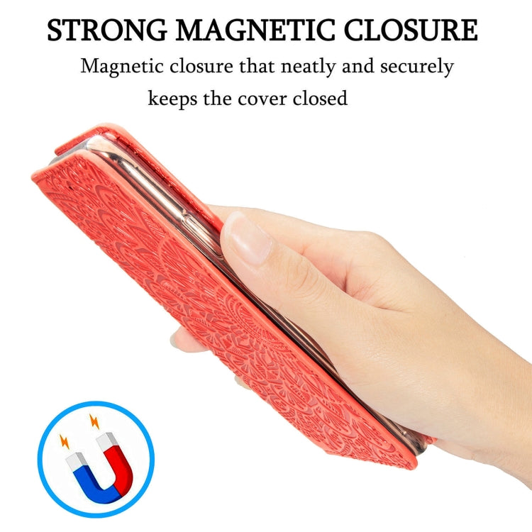 For Xiaomi Redmi Note 10 4G Blooming Mandala Embossed Pattern Magnetic Horizontal Flip Leather Case with Holder & Card Slots & Wallet