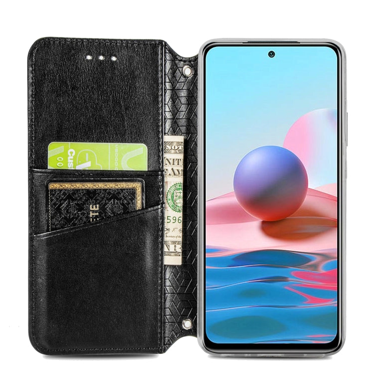 For Xiaomi Redmi Note 10 4G Blooming Mandala Embossed Pattern Magnetic Horizontal Flip Leather Case with Holder & Card Slots & Wallet