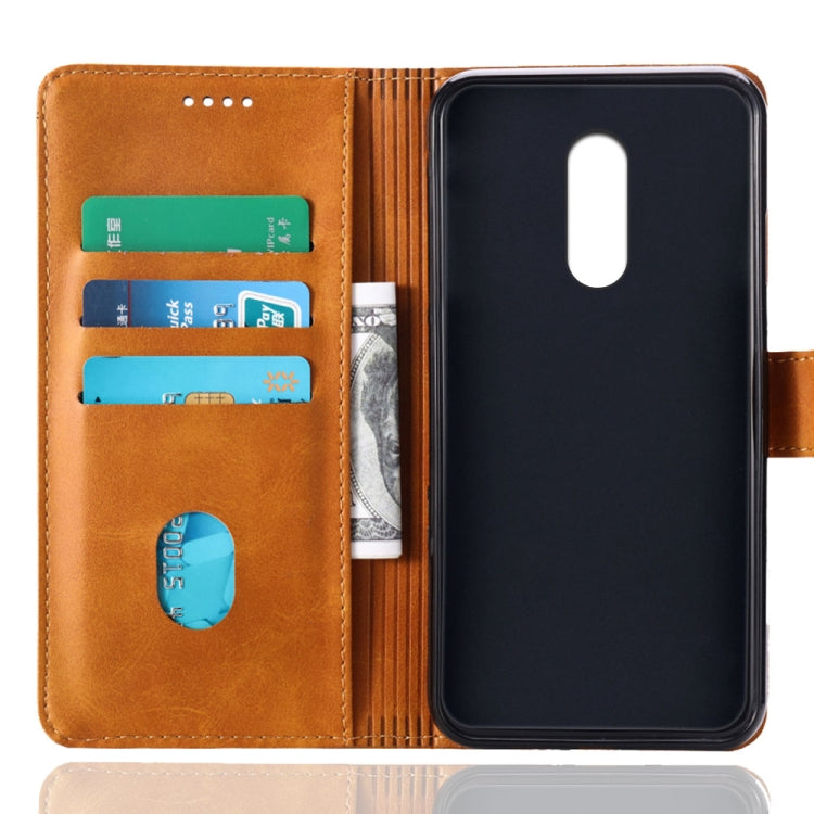 Calf Texture Horizontal Flip Leather Case for Alcatel 1X (2019) 5008Y without Fingerprint Hole, with Holder & Card Slots & Wallet