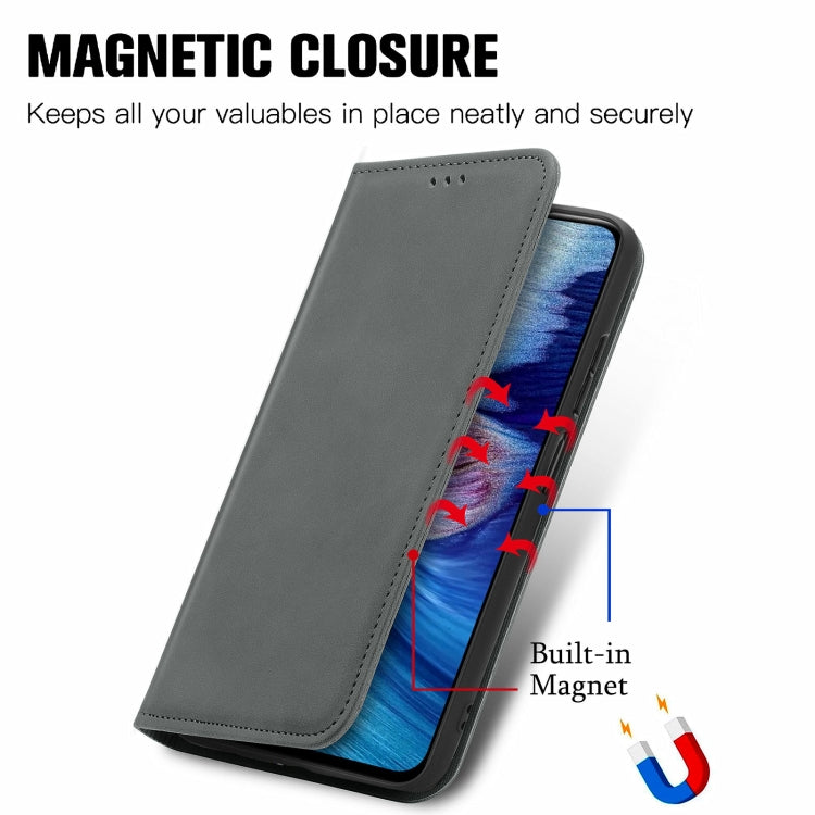 For Xiaomi Redmi Note10 5G Retro Skin Feel Business Magnetic Horizontal Flip Leather Case With Holder & Card Slots & Wallet & Photo Frame