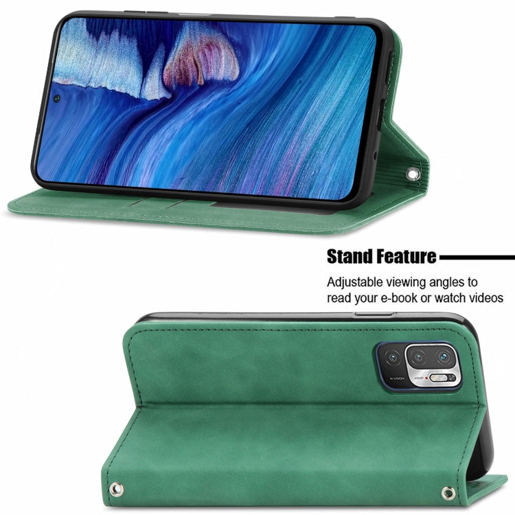 For Xiaomi Redmi Note10 5G Retro Skin Feel Business Magnetic Horizontal Flip Leather Case With Holder & Card Slots & Wallet & Photo Frame