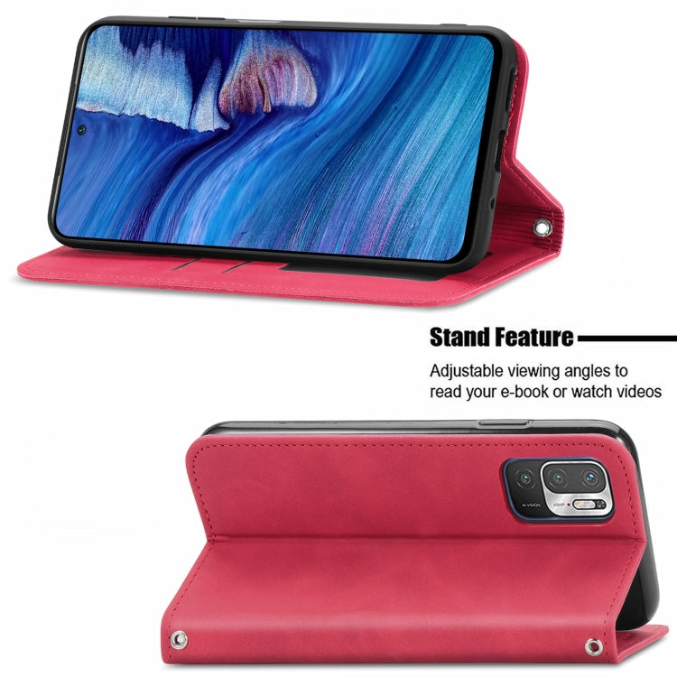 For Xiaomi Redmi Note10 5G Retro Skin Feel Business Magnetic Horizontal Flip Leather Case With Holder & Card Slots & Wallet & Photo Frame