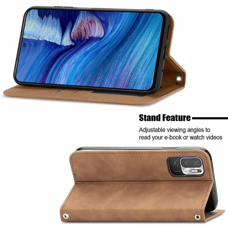 For Xiaomi Redmi Note10 5G Retro Skin Feel Business Magnetic Horizontal Flip Leather Case With Holder & Card Slots & Wallet & Photo Frame