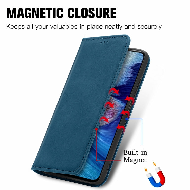 For Xiaomi Redmi Note10 5G Retro Skin Feel Business Magnetic Horizontal Flip Leather Case With Holder & Card Slots & Wallet & Photo Frame
