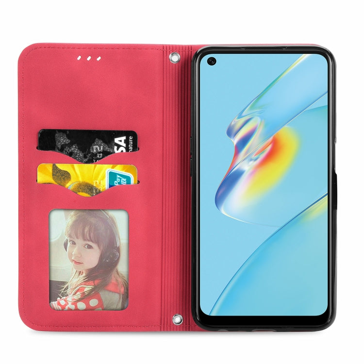 For OPPO A54 4G Retro Skin Feel Business Magnetic Horizontal Flip Leather Case With Holder & Card Slots & Wallet & Photo Frame