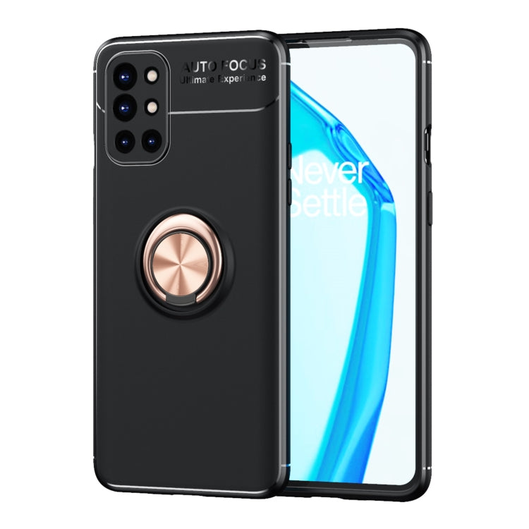 For OnePlus 9R Metal Ring Holder 360 Degree Rotating TPU Case