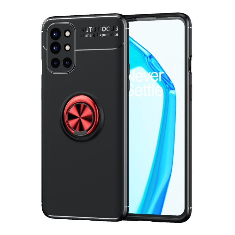 For OnePlus 9R Metal Ring Holder 360 Degree Rotating TPU Case