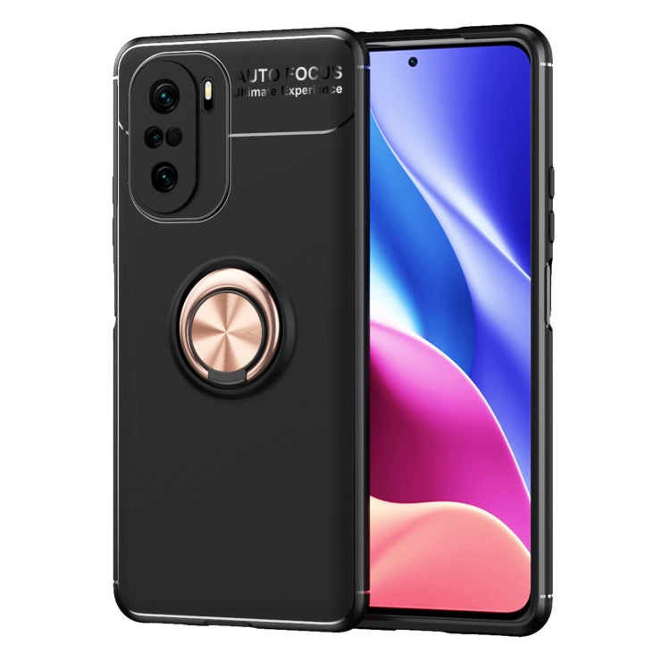 For Redmi K40 Pro+ Metal Ring Holder 360 Degree Rotating TPU Case