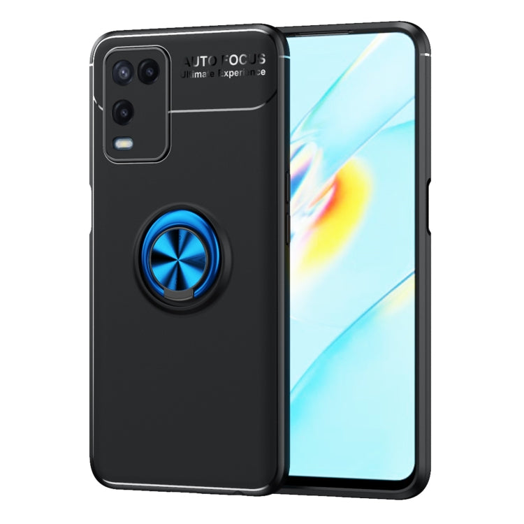 For OPPO A54 4G Metal Ring Holder 360 Degree Rotating TPU Case