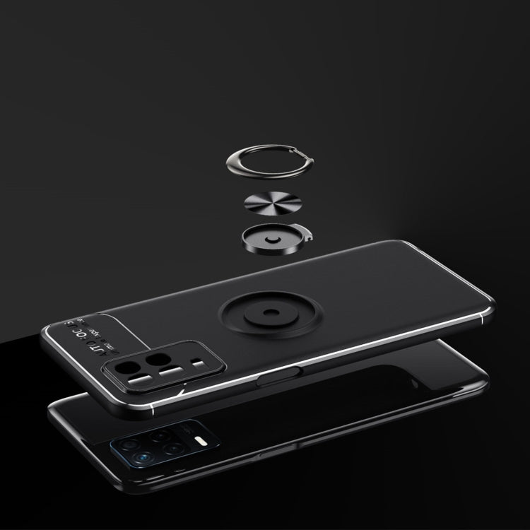 For OPPO Realme V13 5G Metal Ring Holder 360 Degree Rotating TPU Case