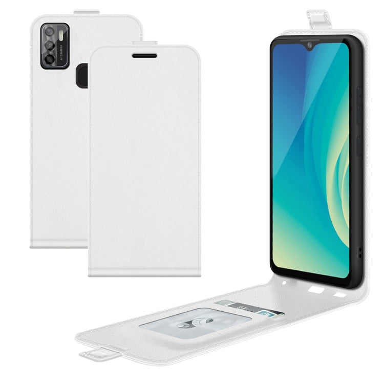 For ZTE Blade A7S 2020 R64 Texture Single Vertical Flip Leather Protective Case with Card Slots & Photo Frame