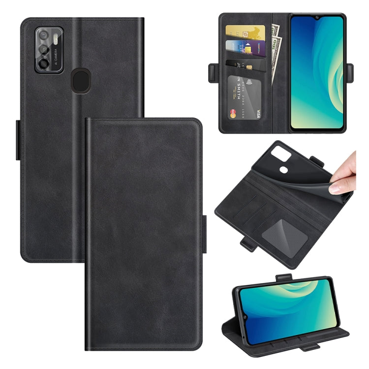 For ZTE Blade A7S 2020 Dual-side Magnetic Buckle Horizontal Flip Leather Case with Holder & Card Slots & Wallet