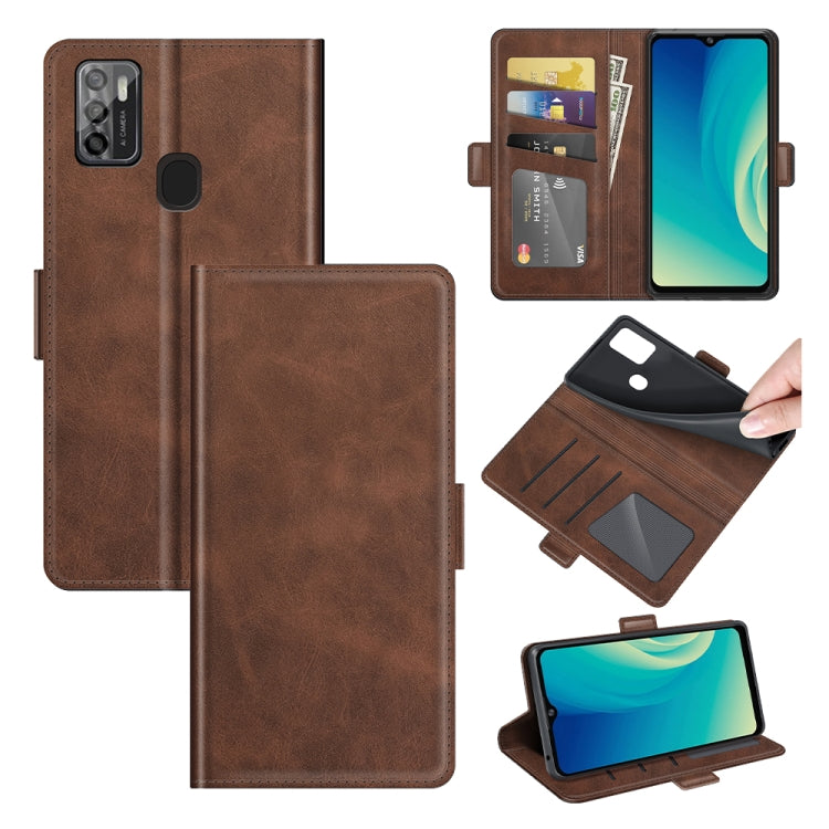 For ZTE Blade A7S 2020 Dual-side Magnetic Buckle Horizontal Flip Leather Case with Holder & Card Slots & Wallet