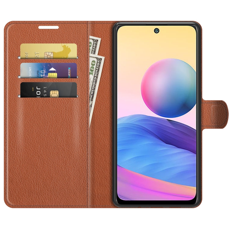 For Xiaomi Redmi Note 10 5G Litchi Texture Horizontal Flip Protective Case with Holder & Card Slots & Wallet